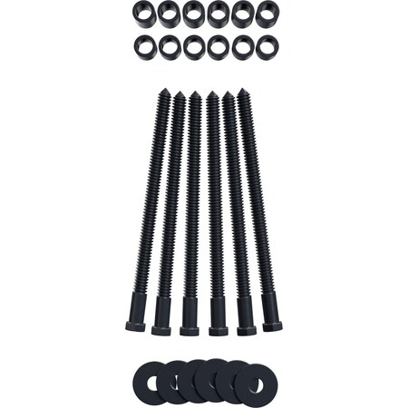 Ekena Millwork Premium Barn Door Flat Track Mounting Hardware for 2 1/4" Door, Dark Gray GB60015MDG